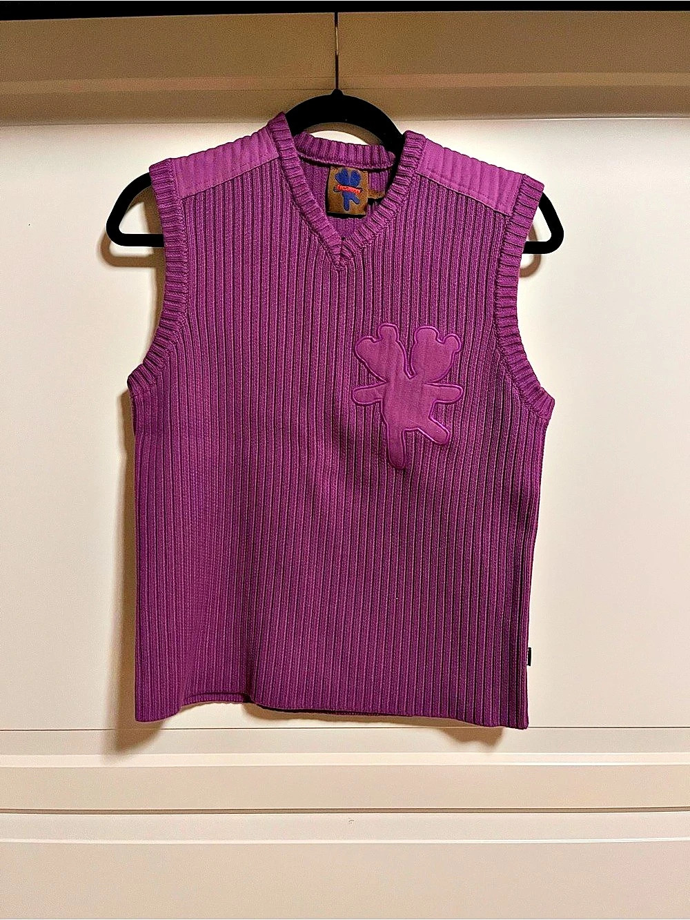 Marc Jacobs Ribbed Knit Sleeveless Top Purple Size Small